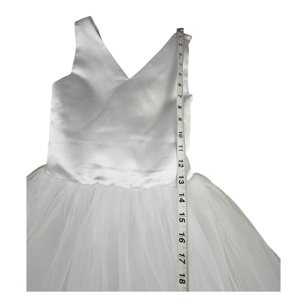 Unbranded Girls White Tulle Dress Size 12 Flower‎ Girl Special Occasion - Picture 8 of 8